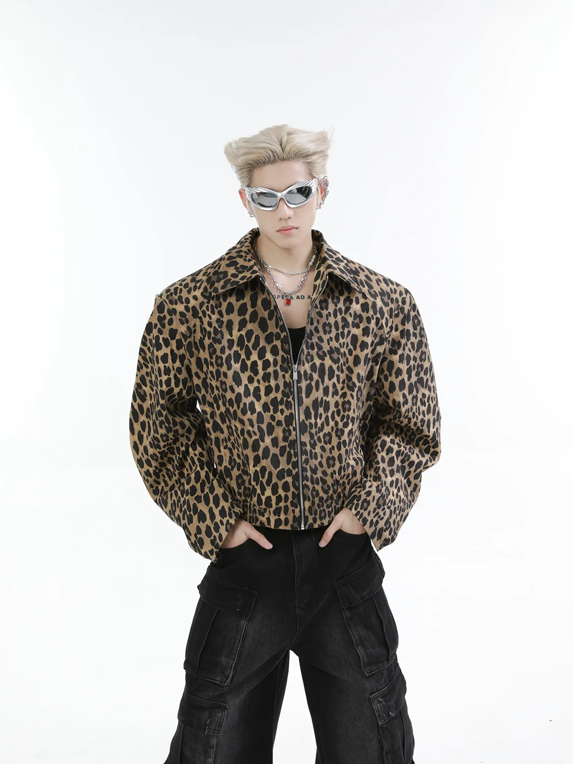 【24s Nov.】Leopard Washed Denim Vintage Jacket