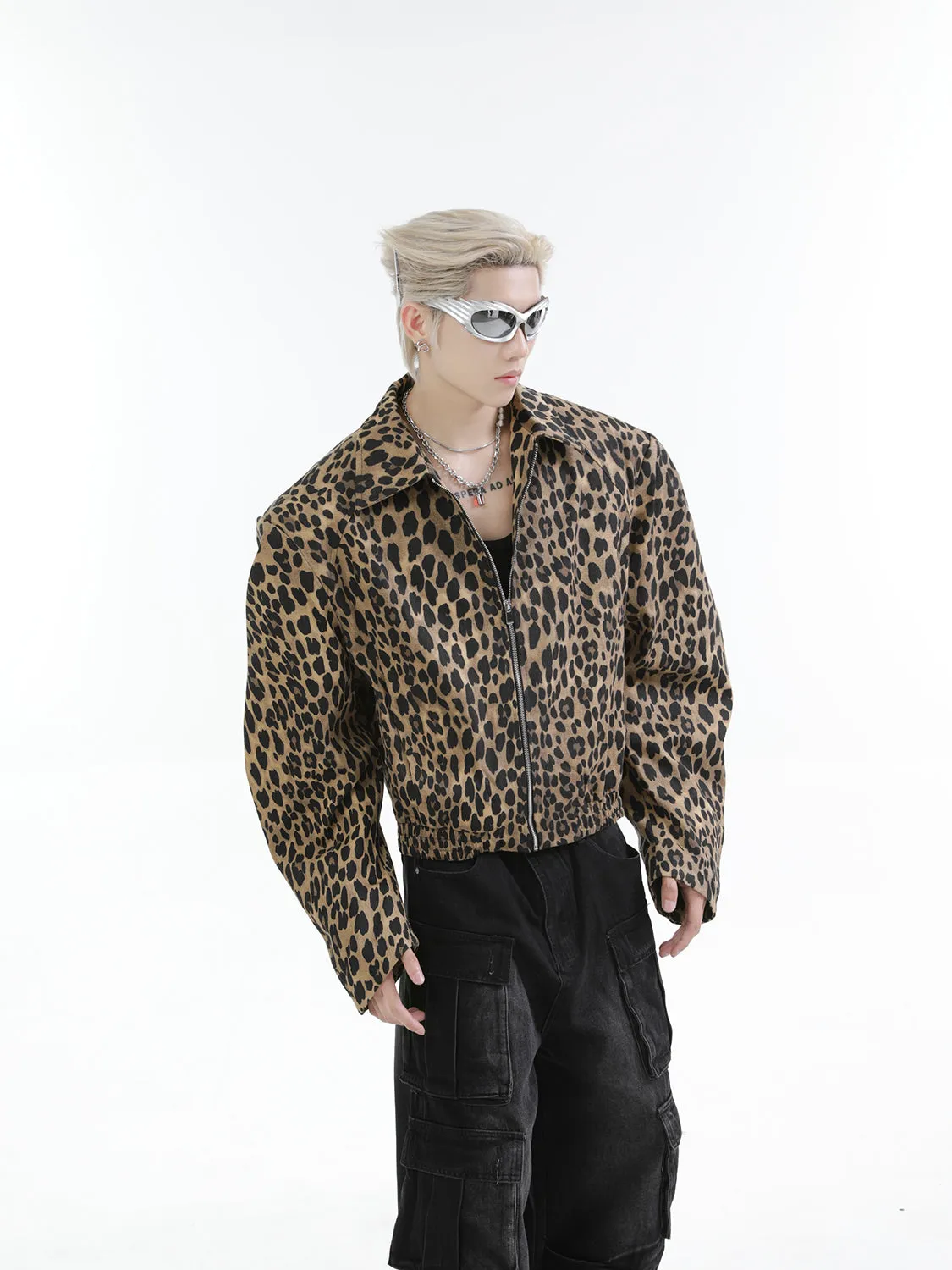 【24s Nov.】Leopard Washed Denim Vintage Jacket