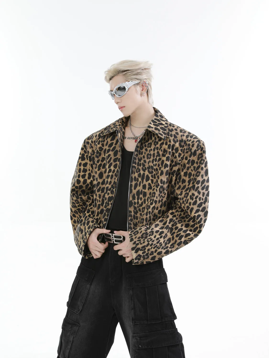 【24s Nov.】Leopard Washed Denim Vintage Jacket