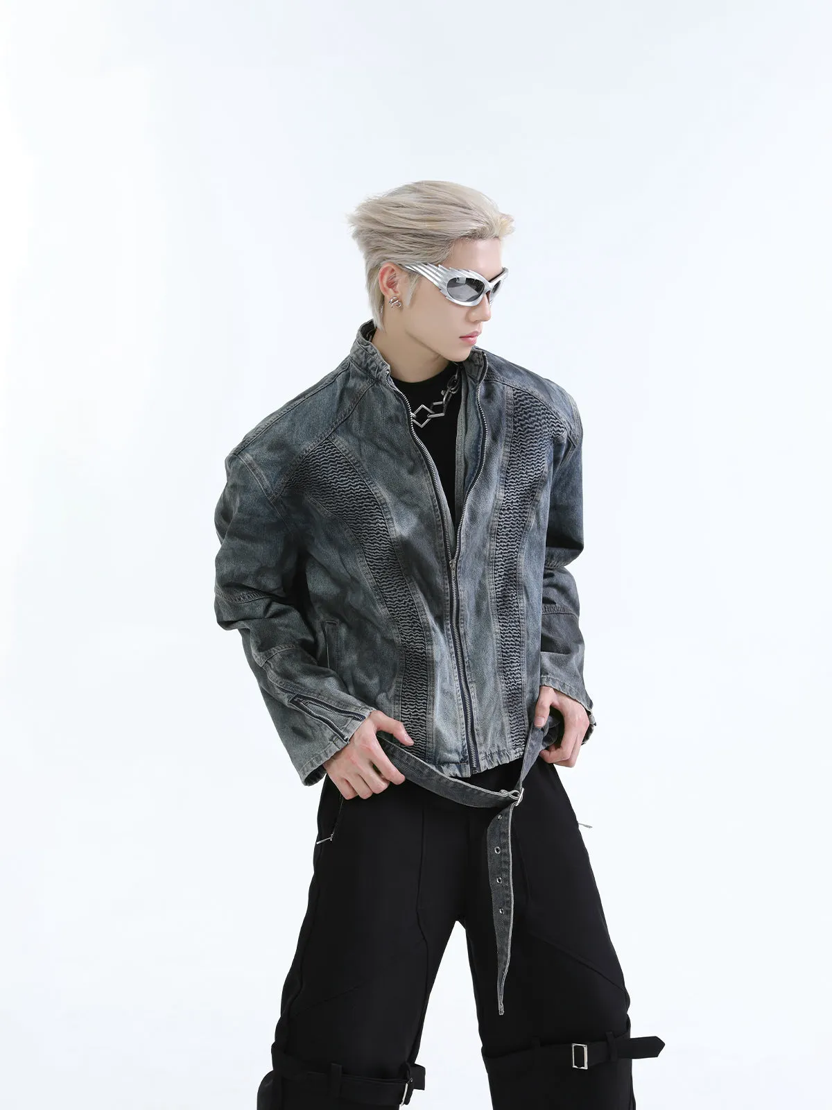 【24s Oct.】Wasteland Style Distressed Silhouette Denim Jacket