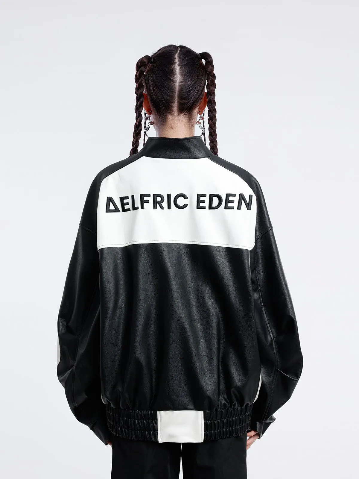 Aelfric Eden Color Blocking Embroidery Racing Jacket