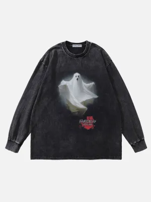 Aelfric Eden Ghost Print Washed Sweatshirt