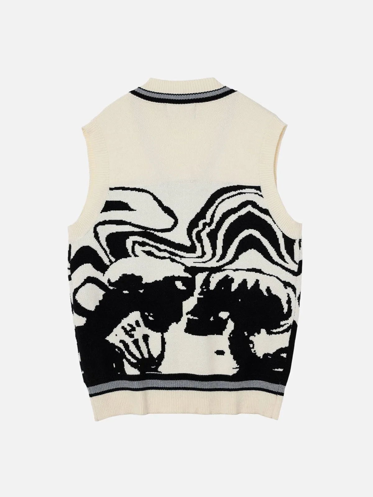 Aelfric Eden Skeleton Portrait Graphic Sweater Vest