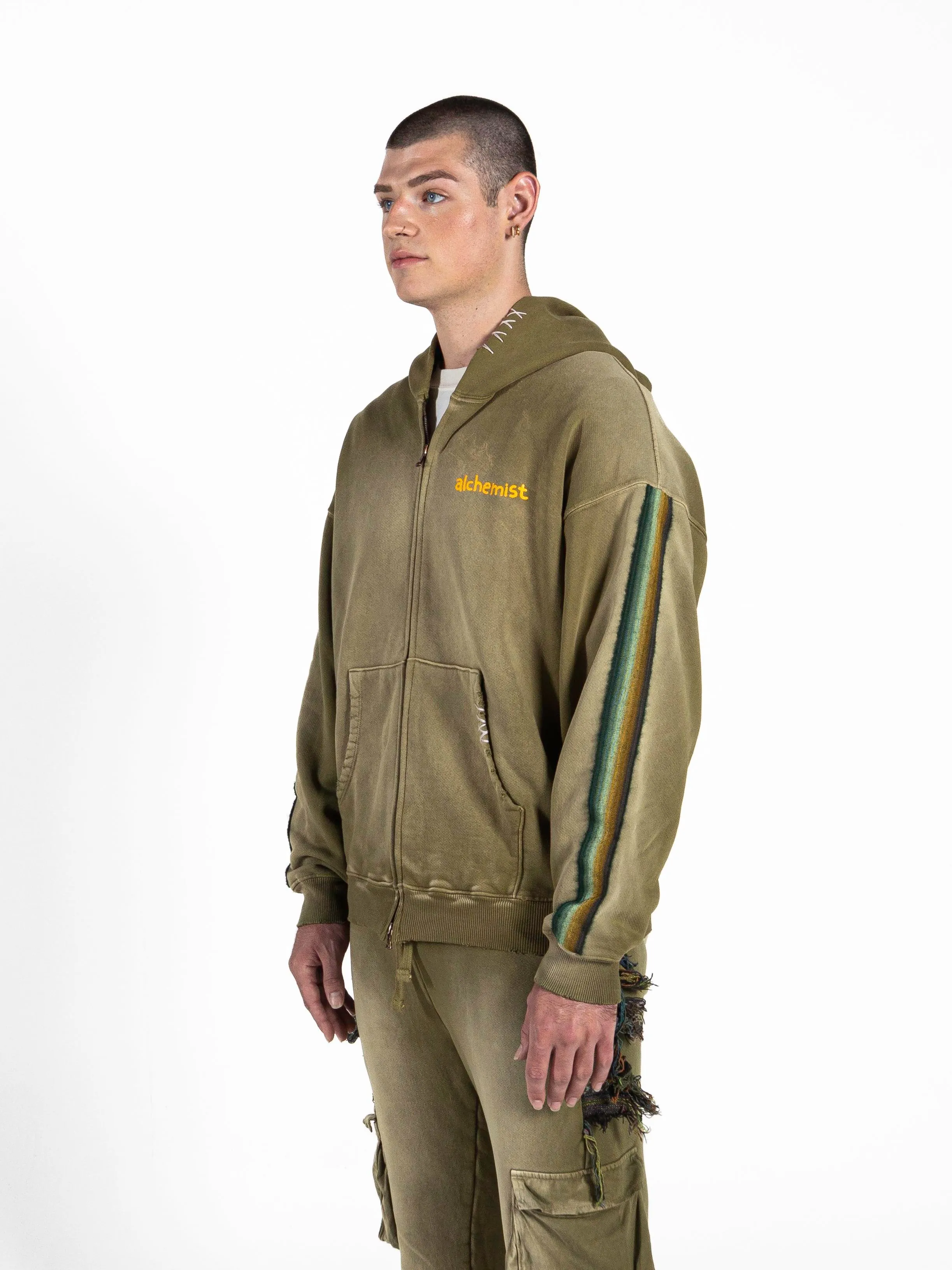 Alchemist Zip-Up Hoodie - Defender Green