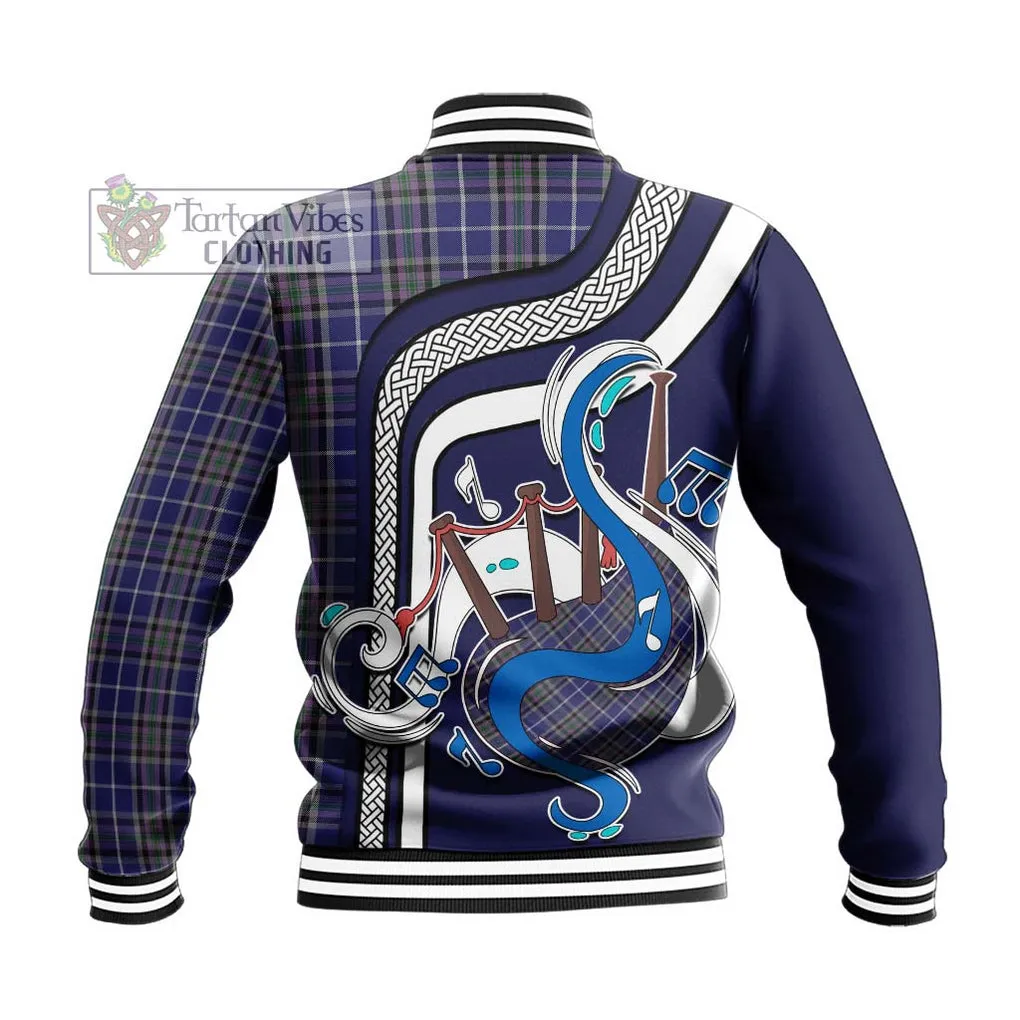 Alexander of Menstry Tartan Baseball Jacket with Epic Bagpipe Style