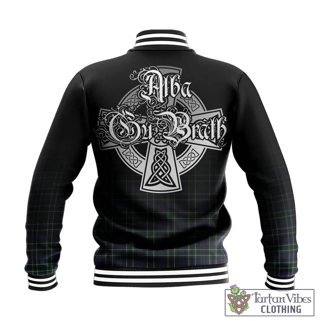 Allardice Tartan Baseball Jacket Featuring Alba Gu Brath Family Crest Celtic Inspired