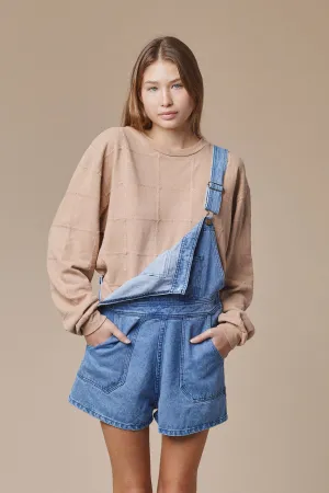 Alma Overall Denim Shorts