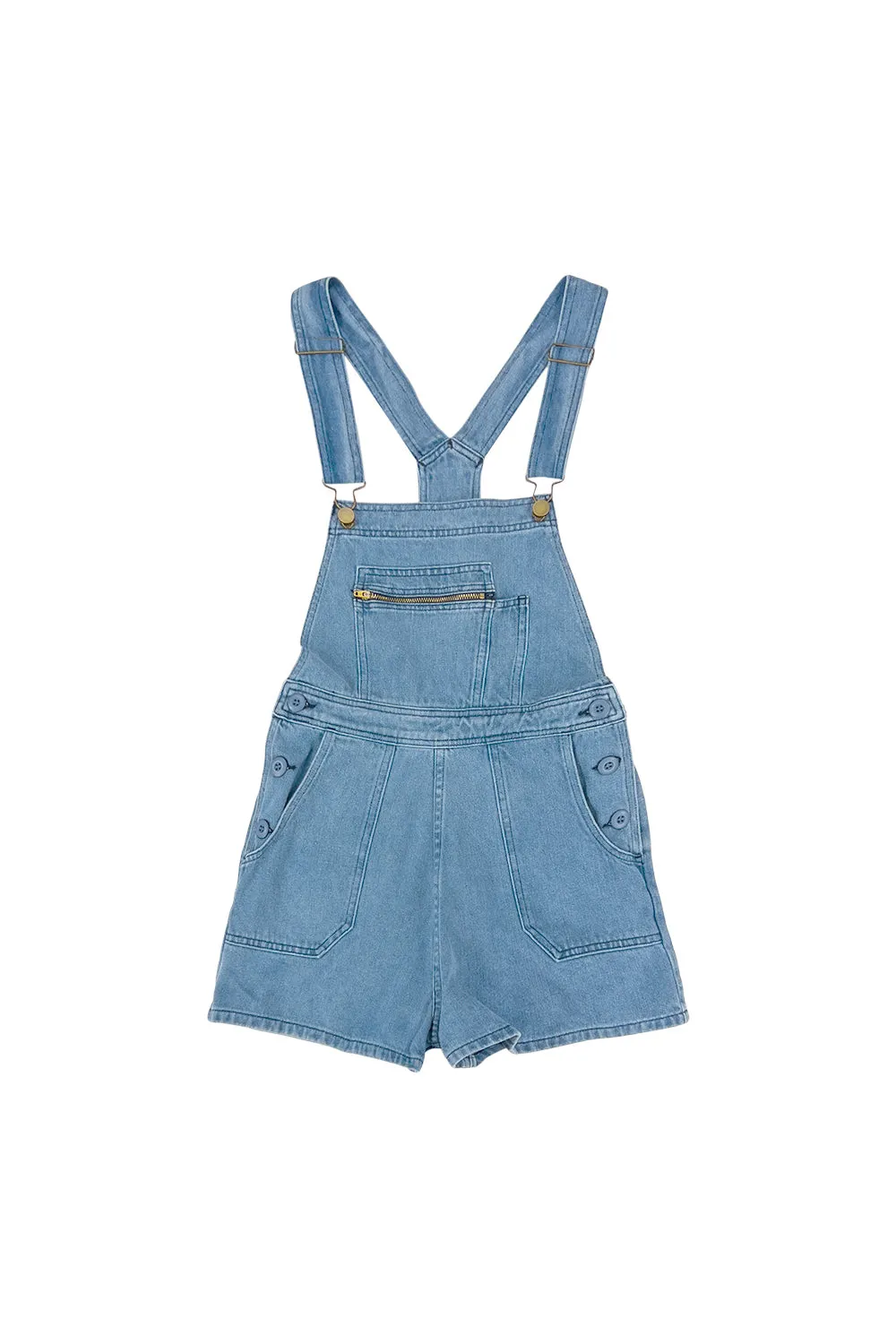 Alma Overall Denim Shorts