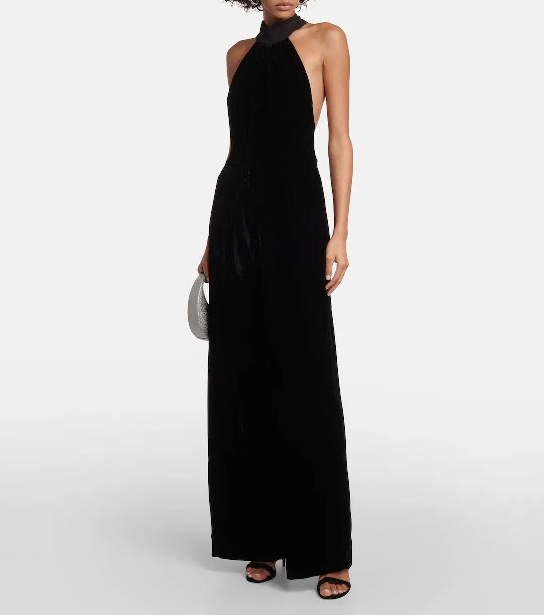 Andress jumpsuit with halter collar Staud, black