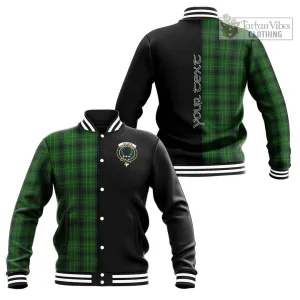 Arthur Highland Tartan Baseball Jacket with Family Crest and Half Of Me Style