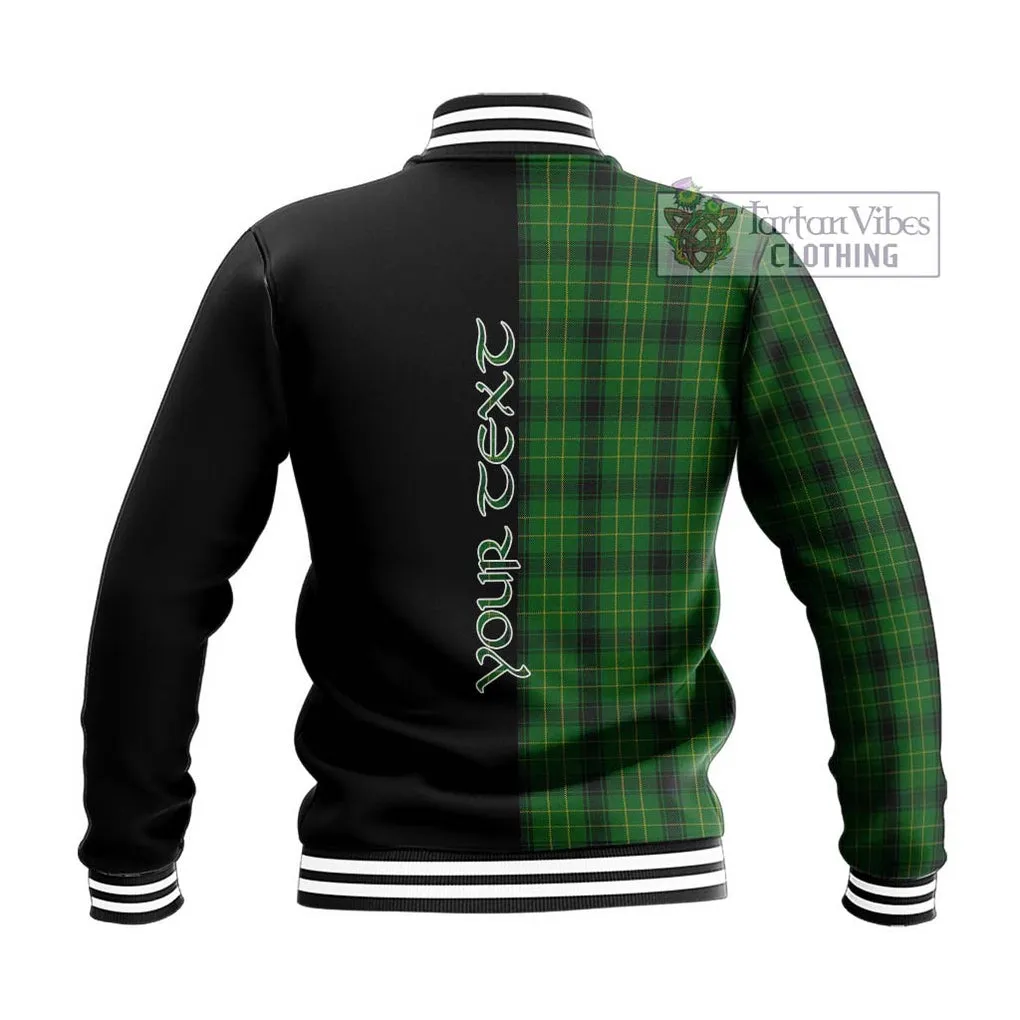 Arthur Highland Tartan Baseball Jacket with Family Crest and Half Of Me Style