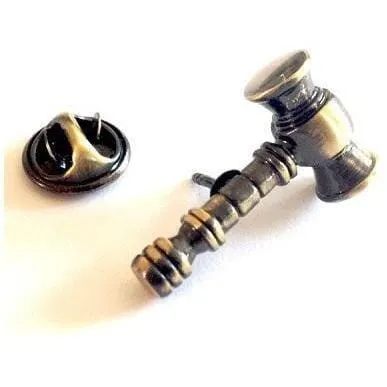 Auctioneer Gavel Lapel Pin Badge