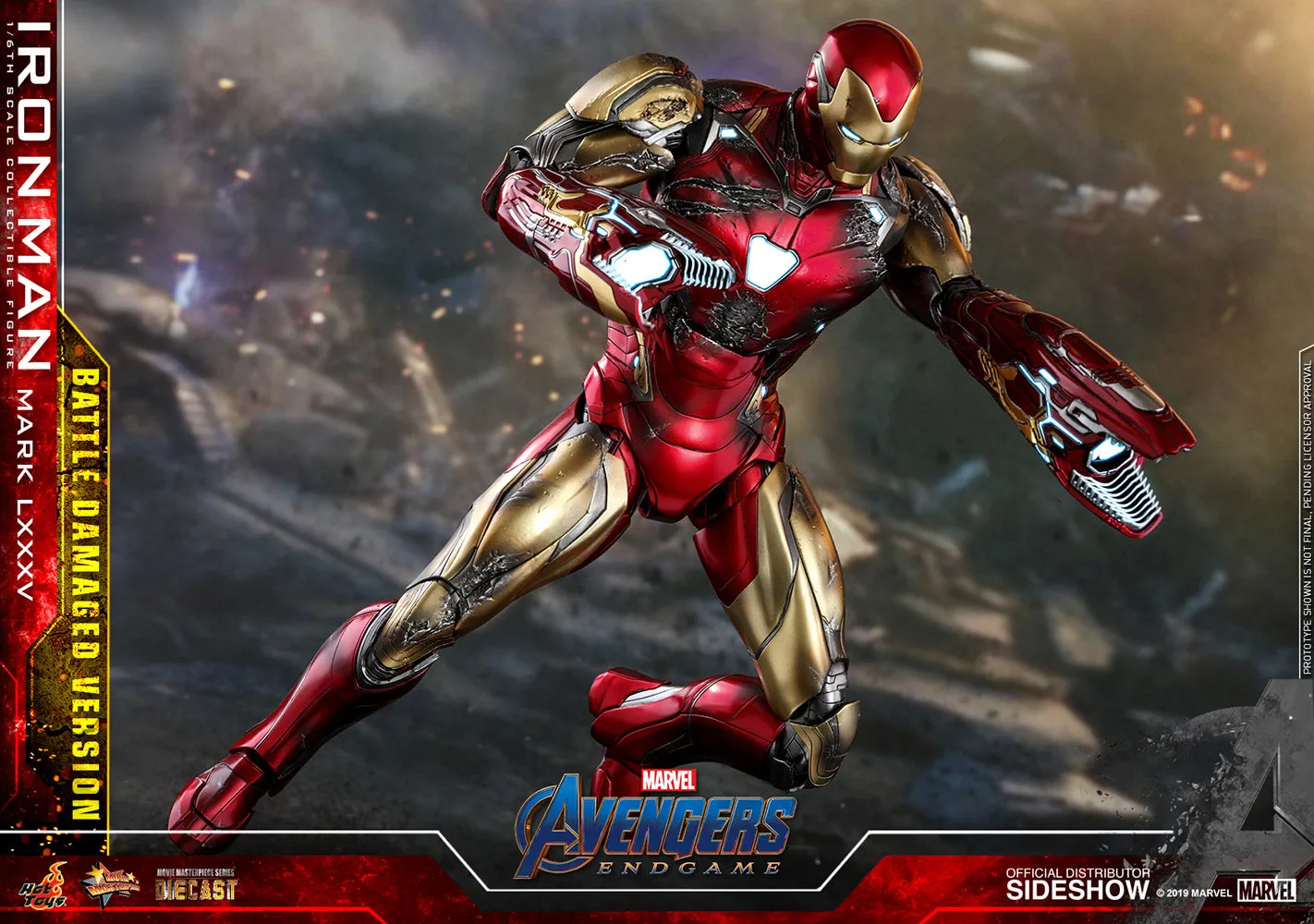 Avengers: Endgame - Iron Man Mark LXXXV (Battle Damaged Version) MMS543-D33B