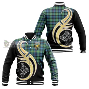 Bailey Ancient Tartan Baseball Jacket with Family Crest and Celtic Symbol Style