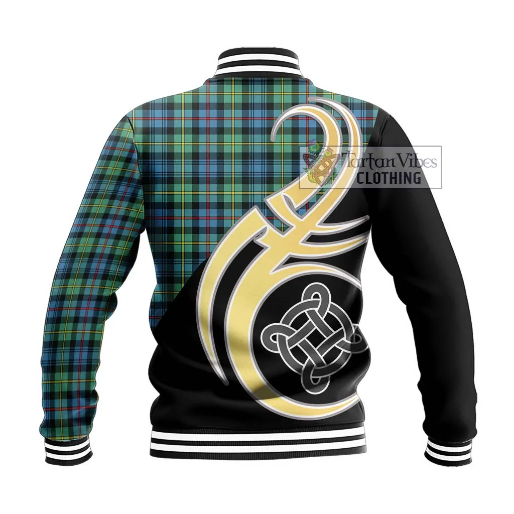 Bailey Ancient Tartan Baseball Jacket with Family Crest and Celtic Symbol Style