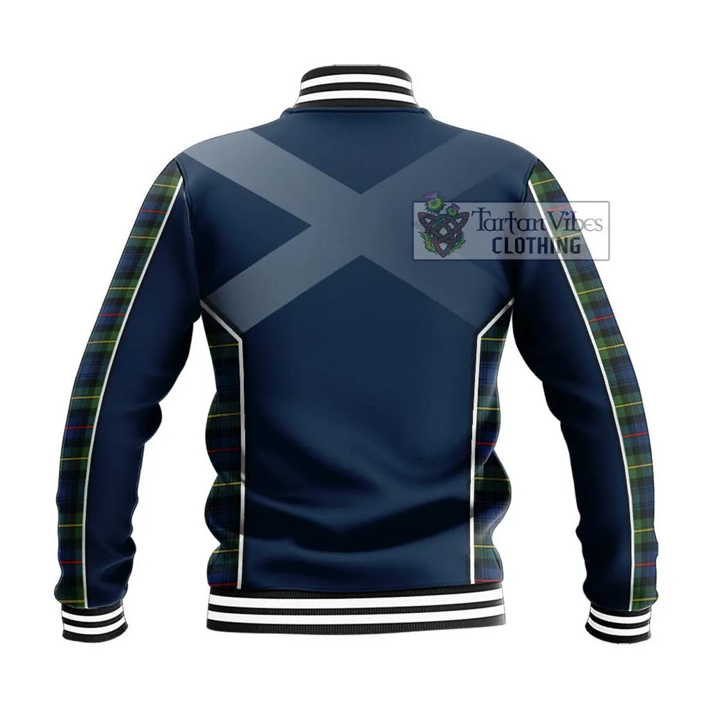 Bailey Modern Tartan Baseball Jacket with Family Crest and Lion Rampant Vibes Sport Style