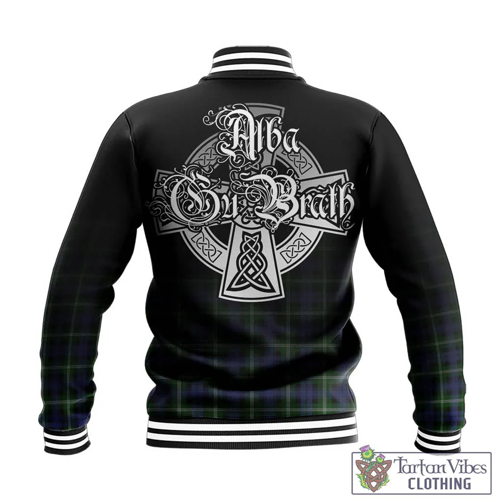 Baillie (Bailey) Tartan Baseball Jacket Featuring Alba Gu Brath Family Crest Celtic Inspired