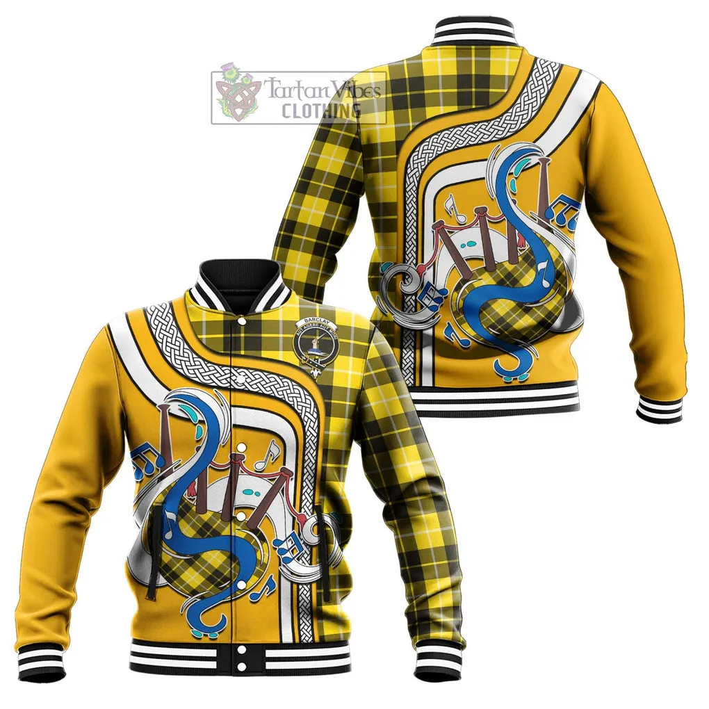 Barclay Dress Modern Tartan Baseball Jacket with Epic Bagpipe Style