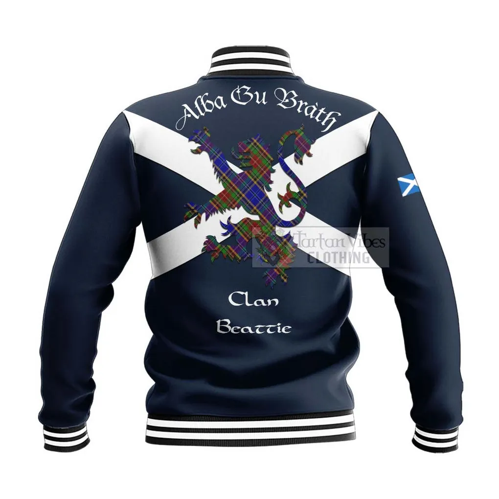 Beattie (Beatty) Tartan Lion Rampant Baseball Jacket  Proudly Display Your Heritage with Alba Gu Brath and Clan Name