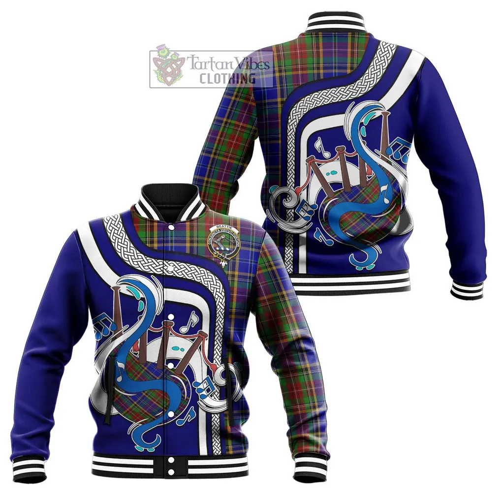 Beattie Tartan Baseball Jacket with Epic Bagpipe Style