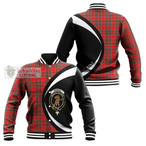 Binning Tartan Baseball Jacket with Family Crest Circle Style