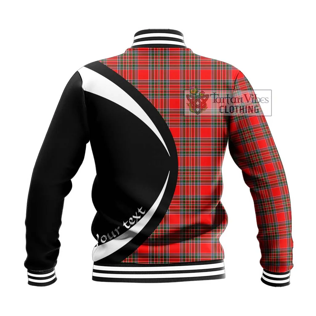 Binning Tartan Baseball Jacket with Family Crest Circle Style