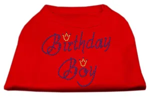 Birthday Boy Rhinestone Shirts Red XS (8)