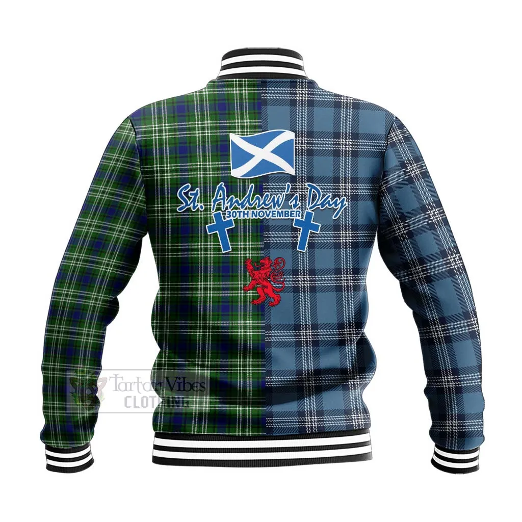 Blackadder Tartan Baseball Jacket Happy St. Andrew's Day Half Tartan Style