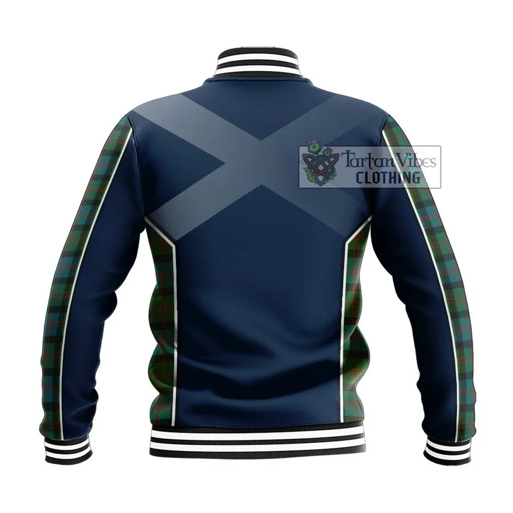 Blair Ancient Tartan Baseball Jacket with Family Crest and Lion Rampant Vibes Sport Style