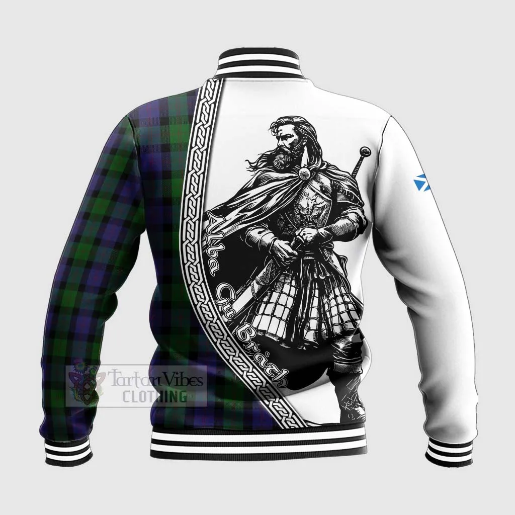 Blair Tartan Clan Crest Baseball Jacket with Highlander Warrior Celtic Style