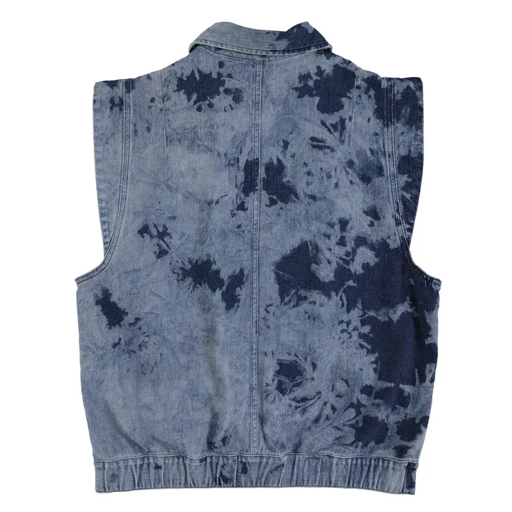 Blue Tie Dye Denim Waistcoat