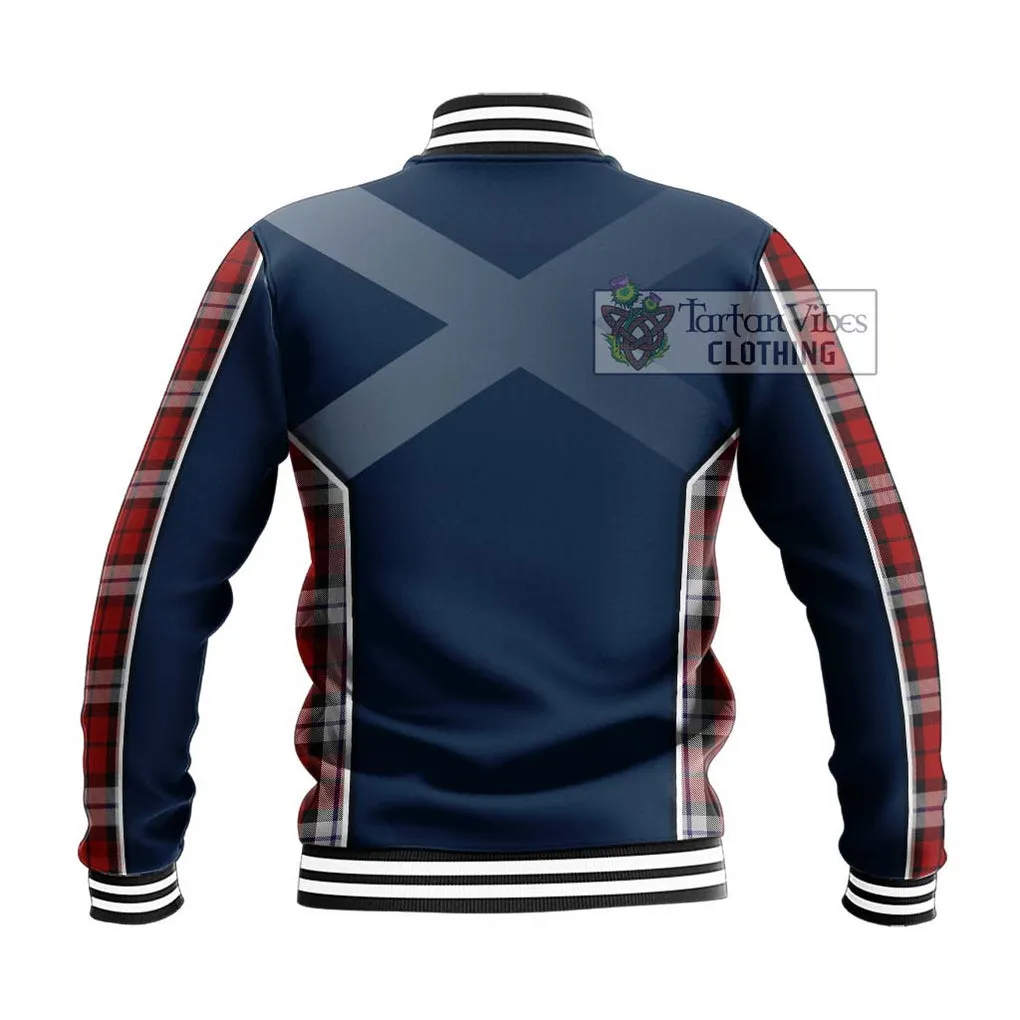 Brodie Dress Tartan Baseball Jacket with Family Crest and Lion Rampant Vibes Sport Style