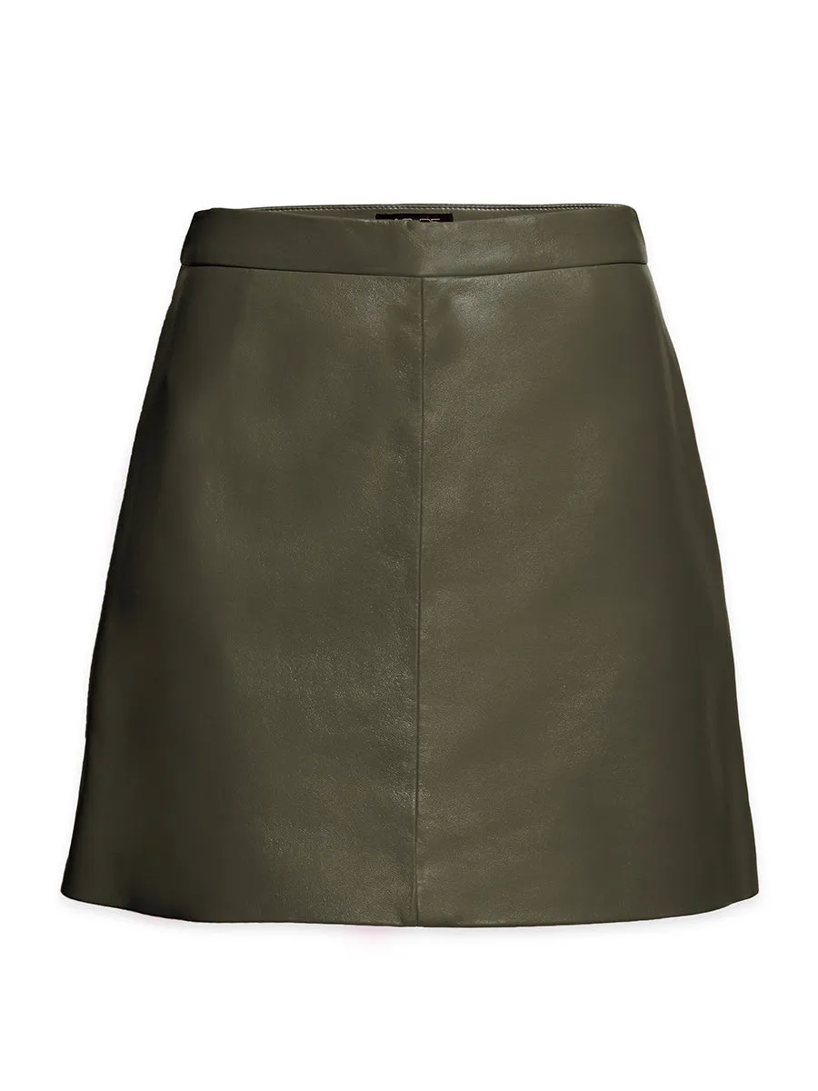 DALLAS RECYCLED LEATHER SKIRT