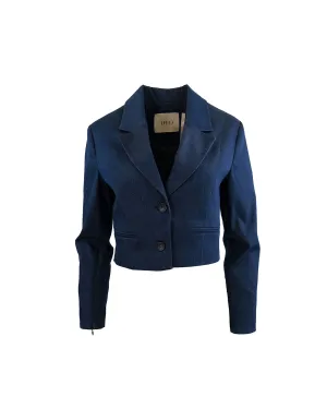 Demeter Cropped Denim Blazer