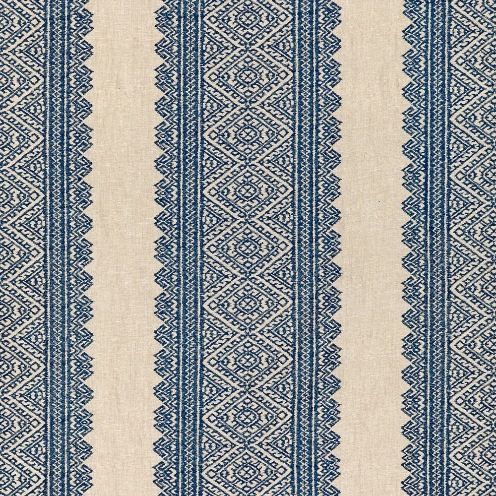 Denim Embroidered Fabric