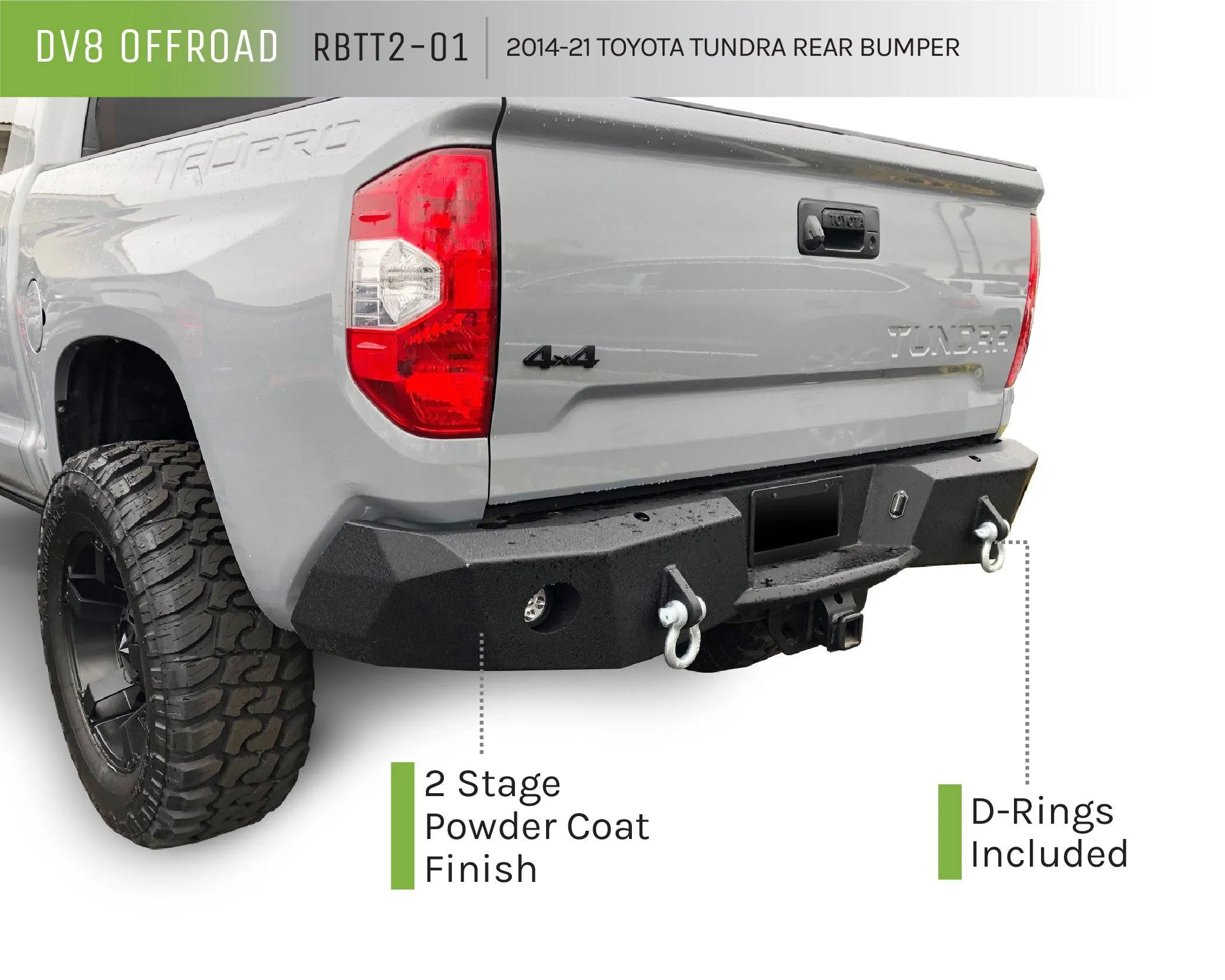 DV8 Offroad Rear Bumper | 2014-2021 Toyota Tundra (RBTT2-01)