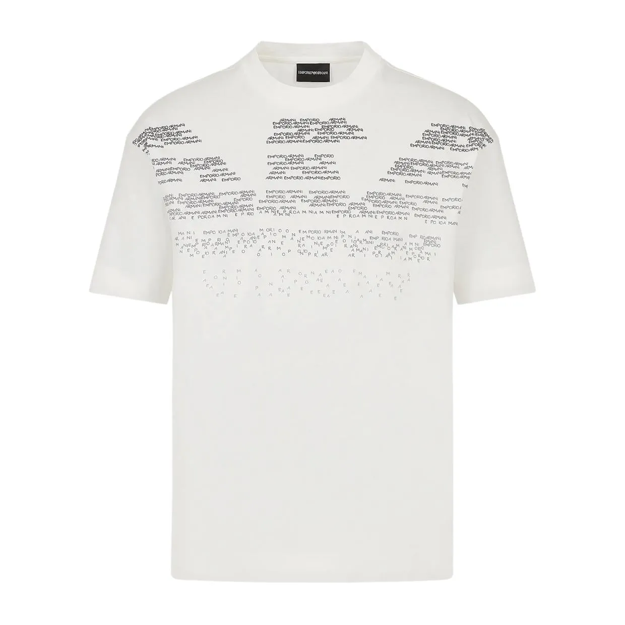 Emporio Armani Lettering Oversize Eagle Pattern T-Shirt