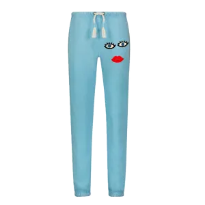 Eyes & Lips Blue Sweatpants