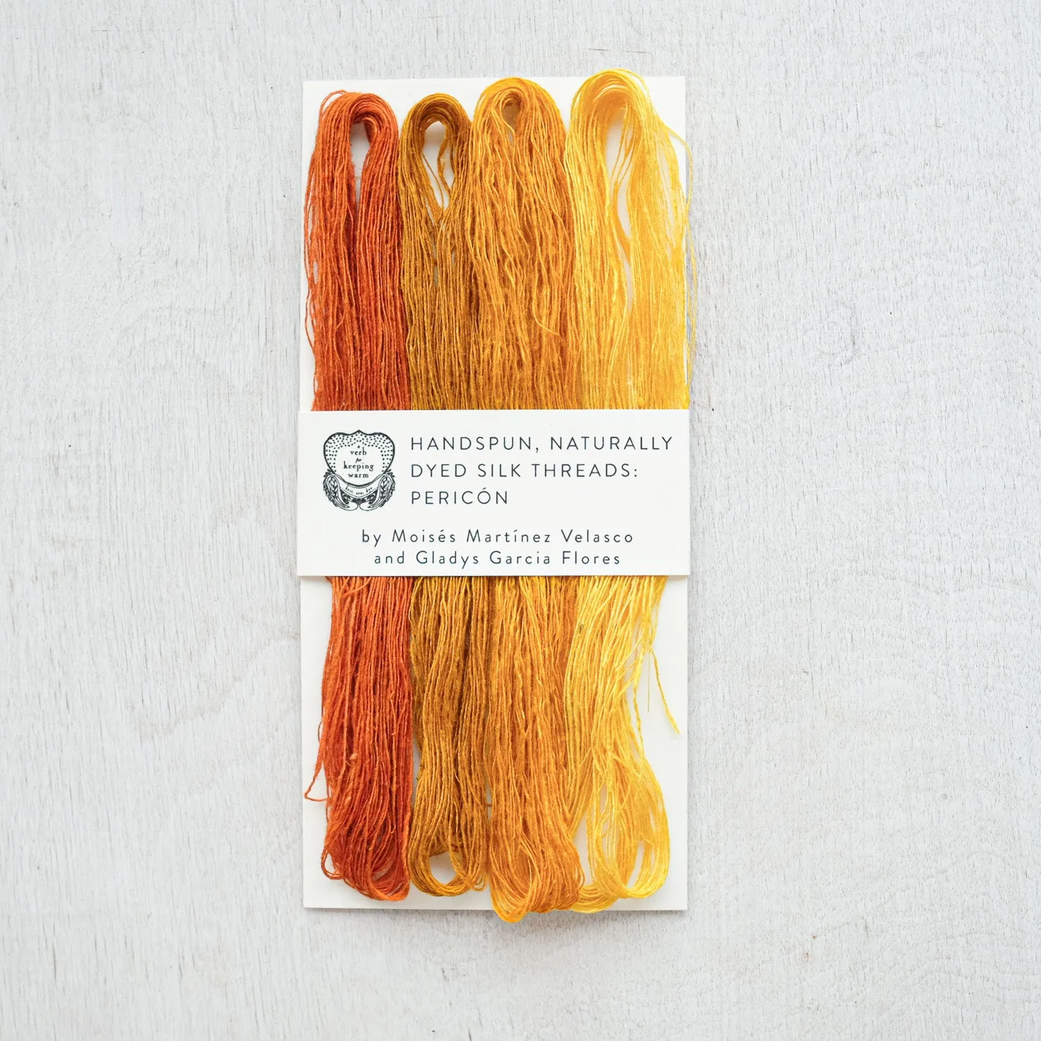 Handspun, Naturally-Dyed Silk Thread by Moisés Martínez Velasco y Gladys Garcia Flores