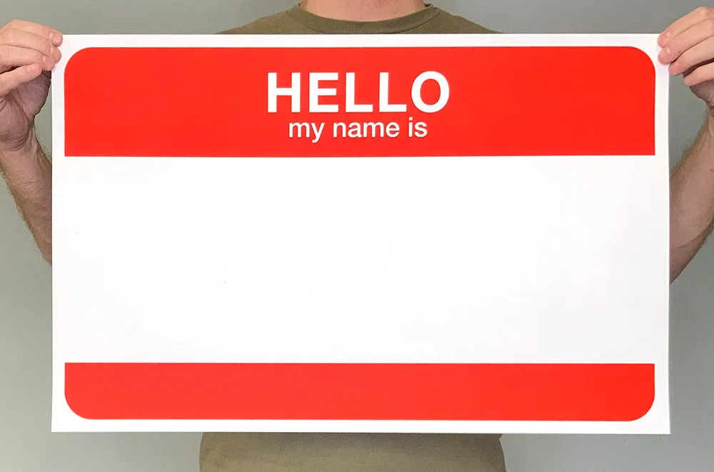 Hello My Name Is print