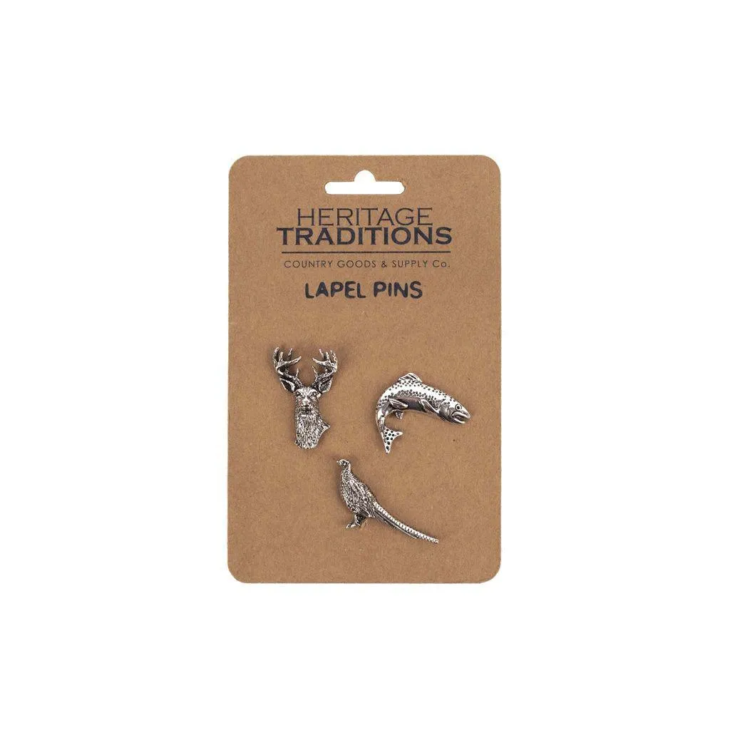 Heritage Lapel Pin Badge 3 Pack