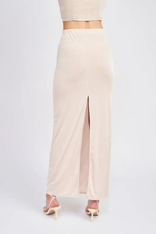 High Waisted Maxi Skirt