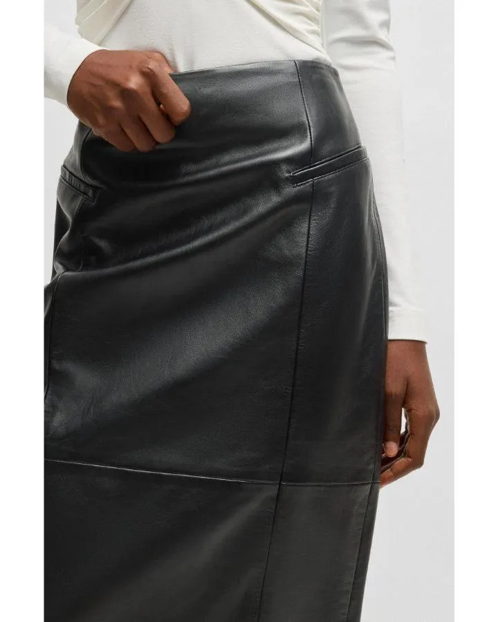 Hugo Boss Sepaco Leather Pencil Skirt