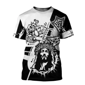 Jesus Christian 3D All Over Printed Shirt, 3D Full Printed Jesus Tank Top Hoodie