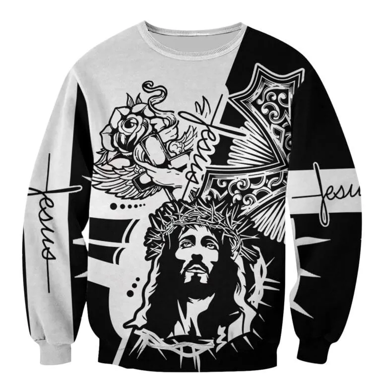 Jesus Christian 3D All Over Printed Shirt, 3D Full Printed Jesus Tank Top Hoodie