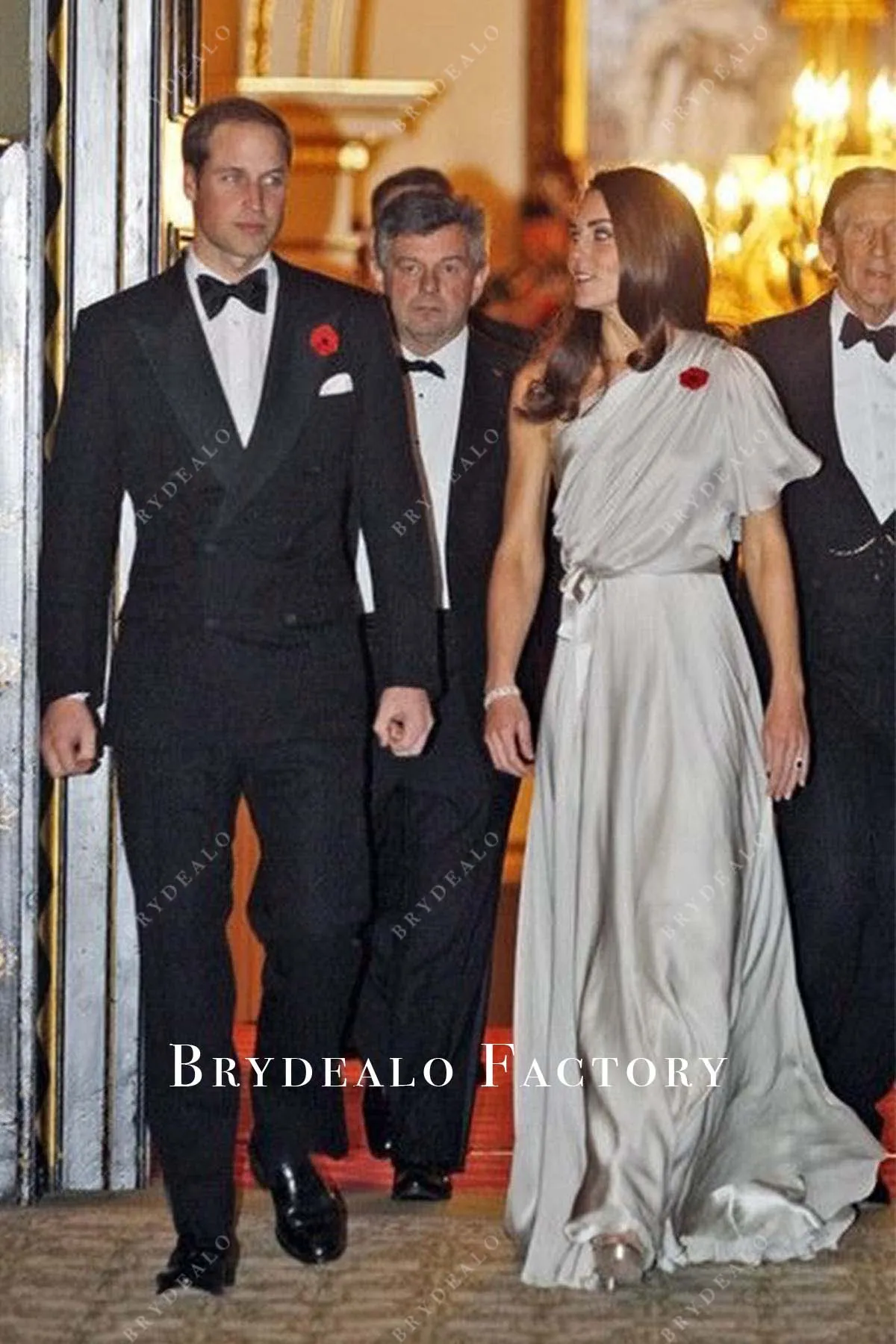 Kate Middleton Silver One Shoulder Dress NMA 2011