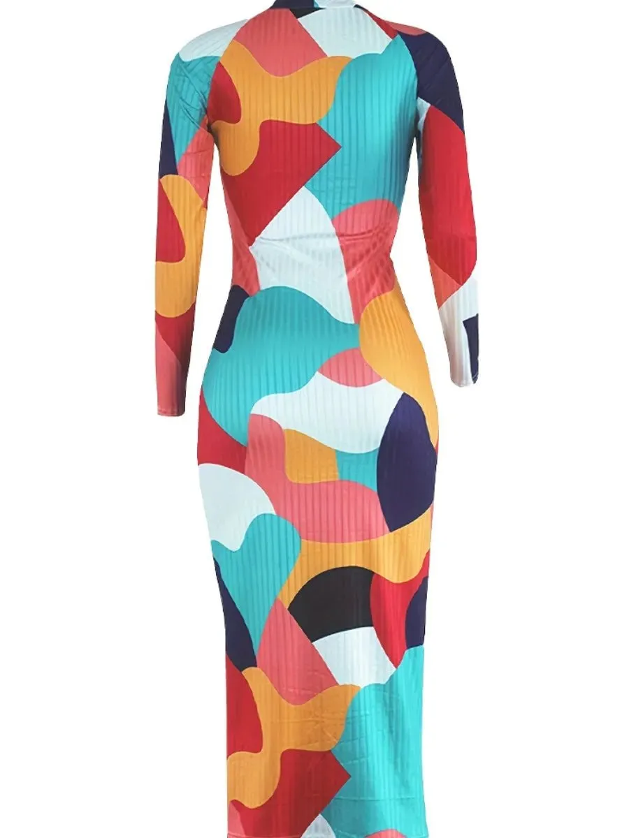 Love Me Patchwork Bodycon Dress