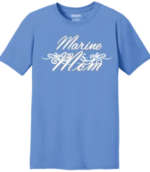 Marine Mom Silk Screened on Women's T Shirts