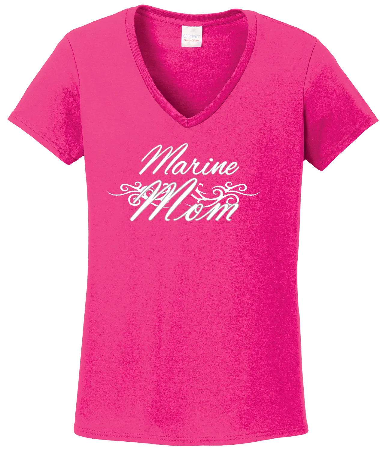 Marine Mom Silk Screened on Women's T Shirts