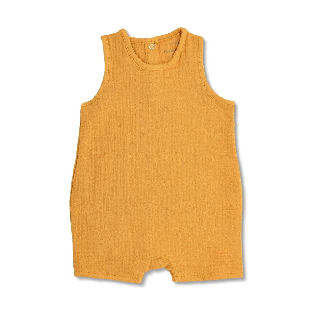 Muslin Sleeveless Coverall - Mustard